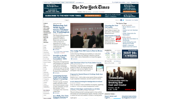 NY Times design now
