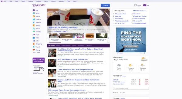 Yahoo design now