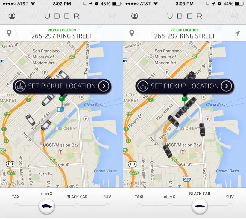 UI Patterns, Sliders, Uber