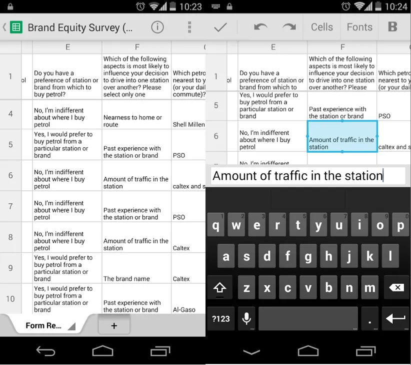 UIPatterns, Direct Manipulation of Content & Data, Google Drive