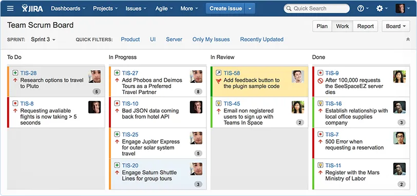 JIRA dashboard