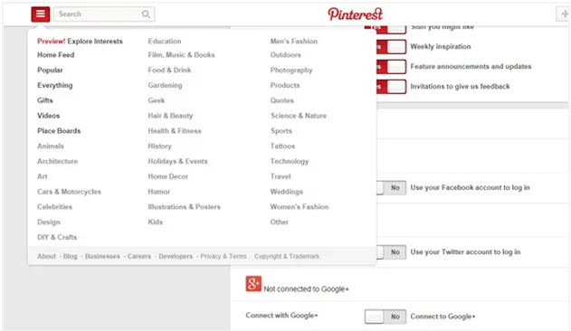 Pinterest UI Design Pattern