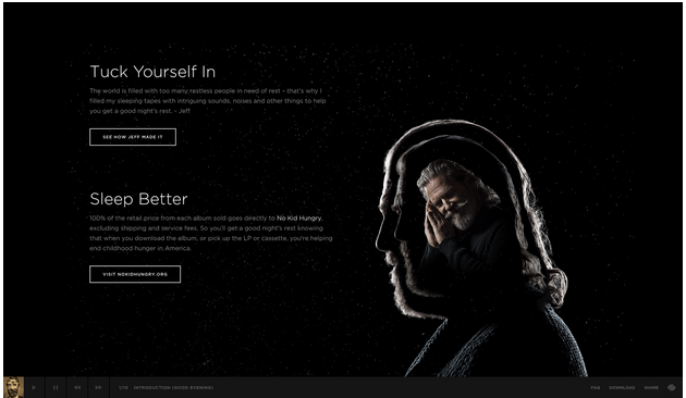 Squarespace website user interface