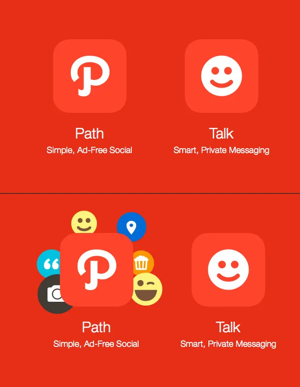 Screenshot of the Path app user interface
