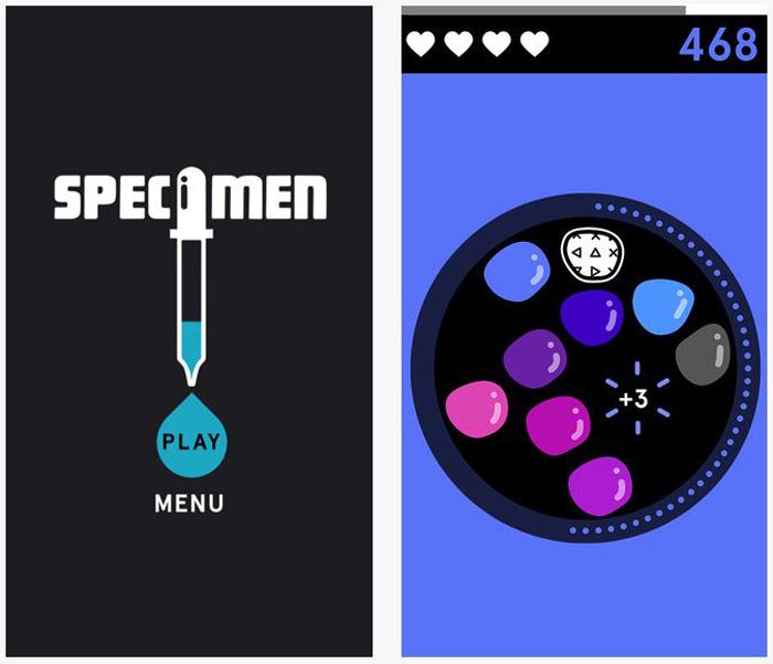 Screenshot of Specimen’s app