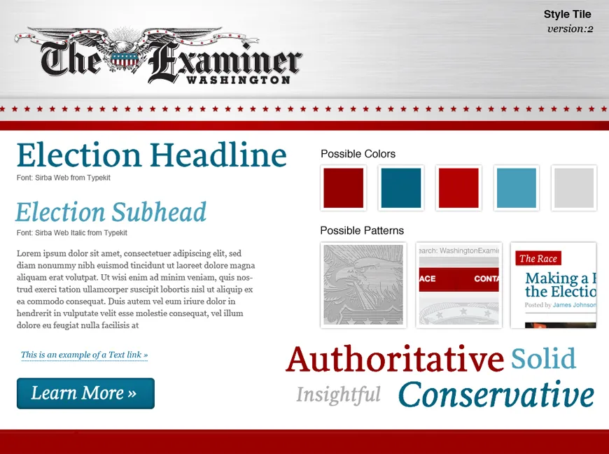 Screenshot of the Washington Examiner.