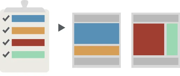 Diagram showing how to organize data into groups.