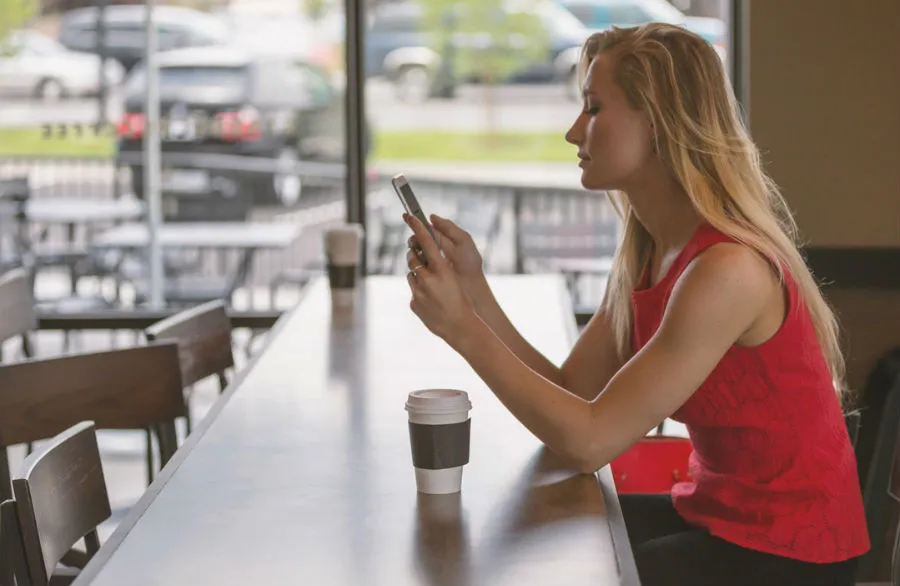 woman on phone