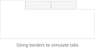 Boxes as tabs