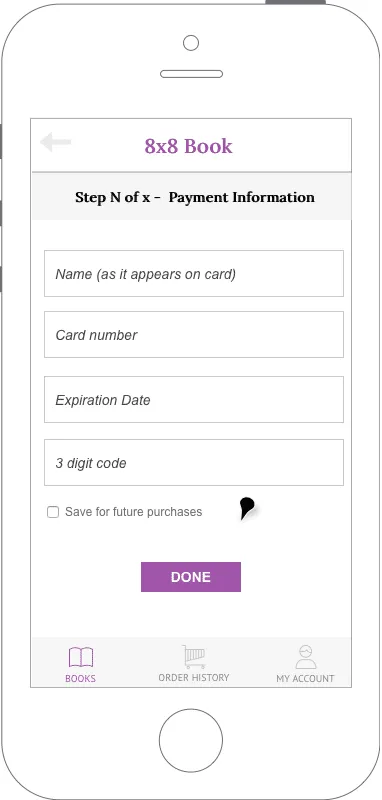 pay with a credit card UX design