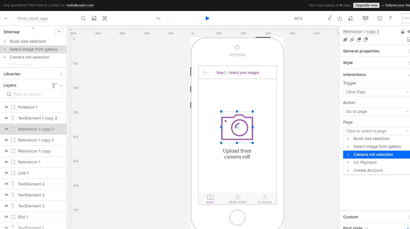 share interactive prototype for feedback