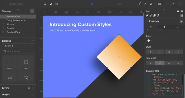 Applying custom styles with CSS
