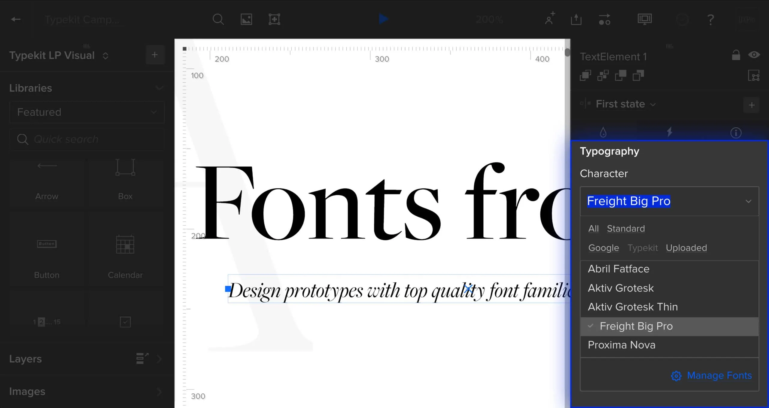 Using Typekit fonts in UXPin