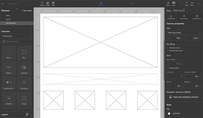 Design wireframe