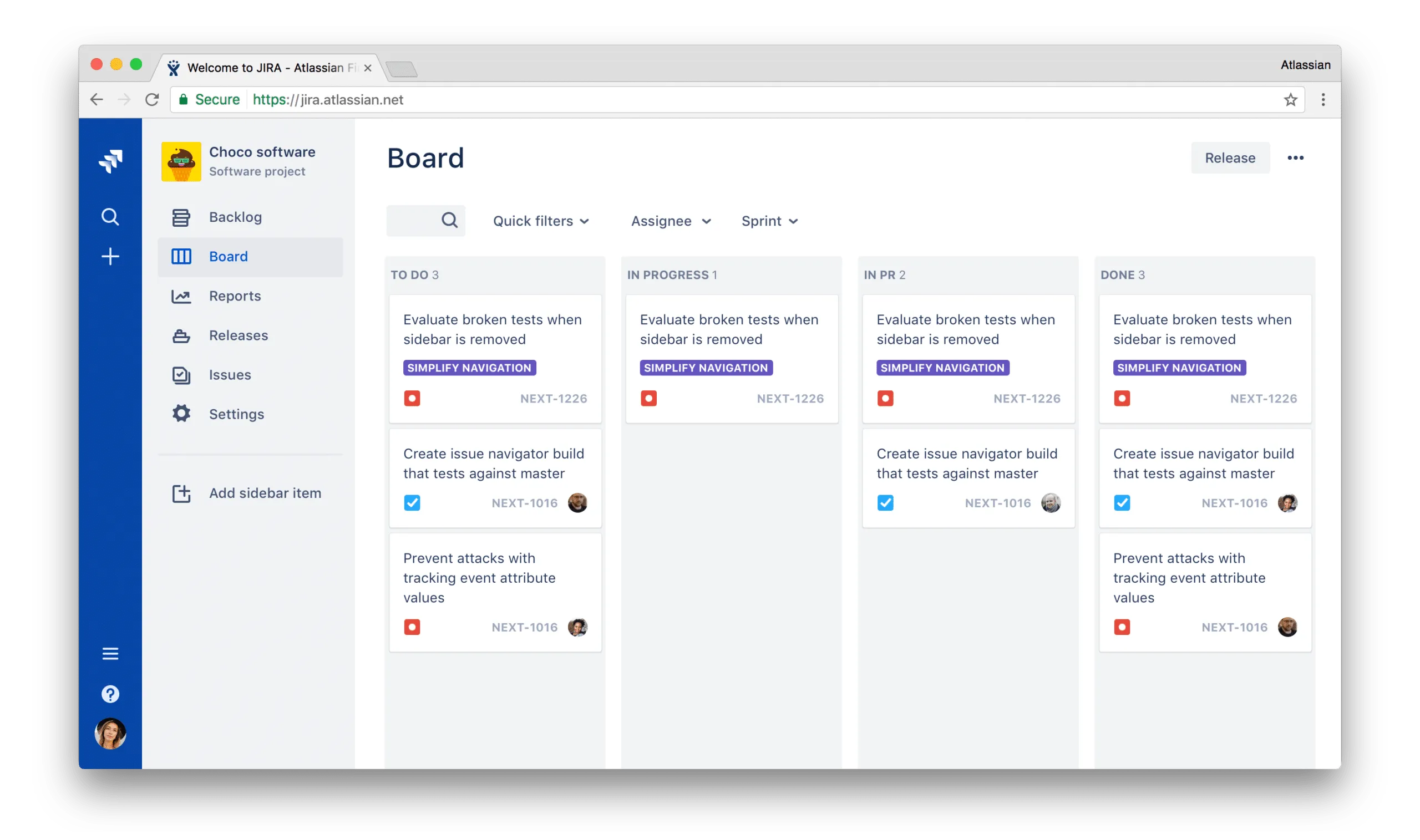 JIRA using ADG 3.0, the latest version of the design system