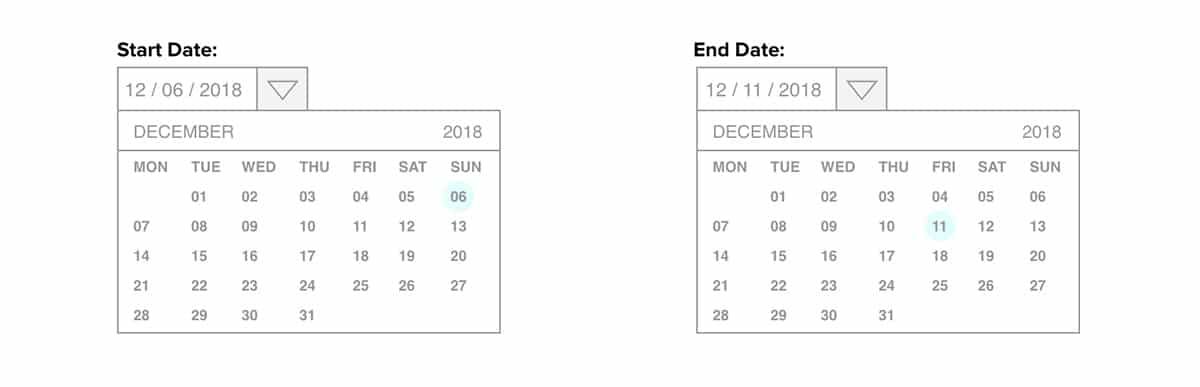 Datepicker template UXPin - UXPin for UX Designers