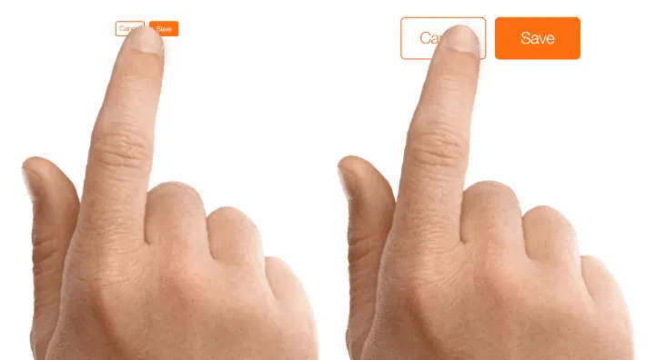 finger-friendly tap tagets