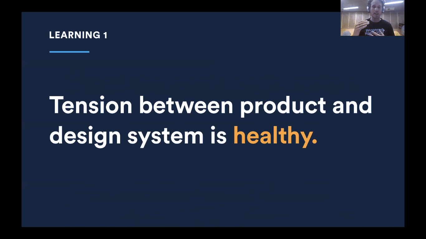 Tension between product and design system is healthy