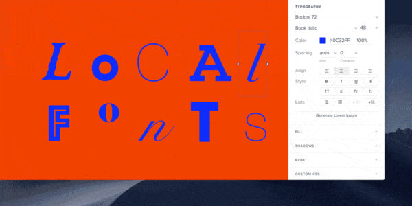 Local Fonts in UXPin