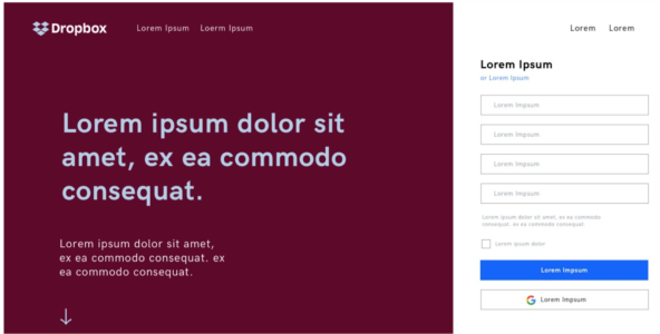 lorem ipsum dropbox page 