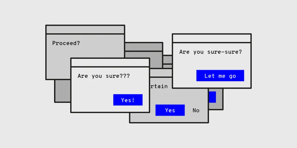 UXPin - asking for sureness in UI writing