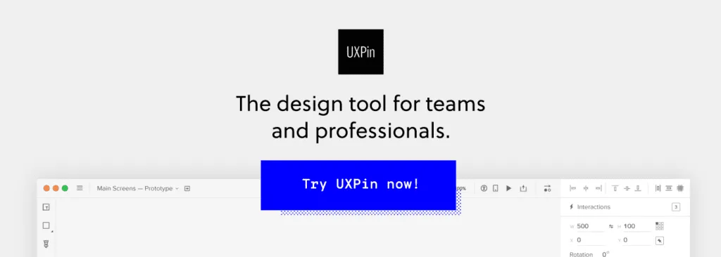 Sign up for UXPin free trial