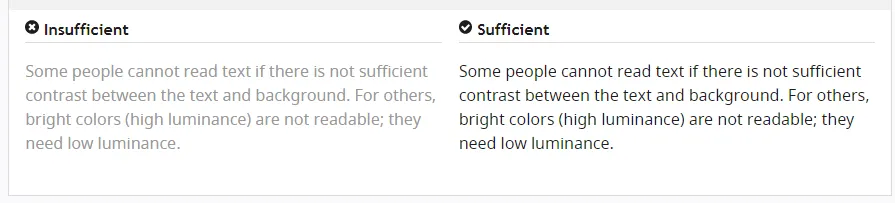 Color contrast - web accessibility