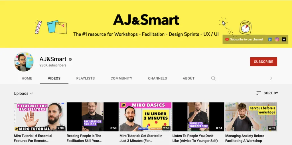 AJ&Smart are design influencers on YouTube