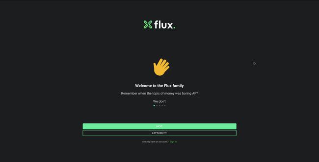 best signup page examples flux