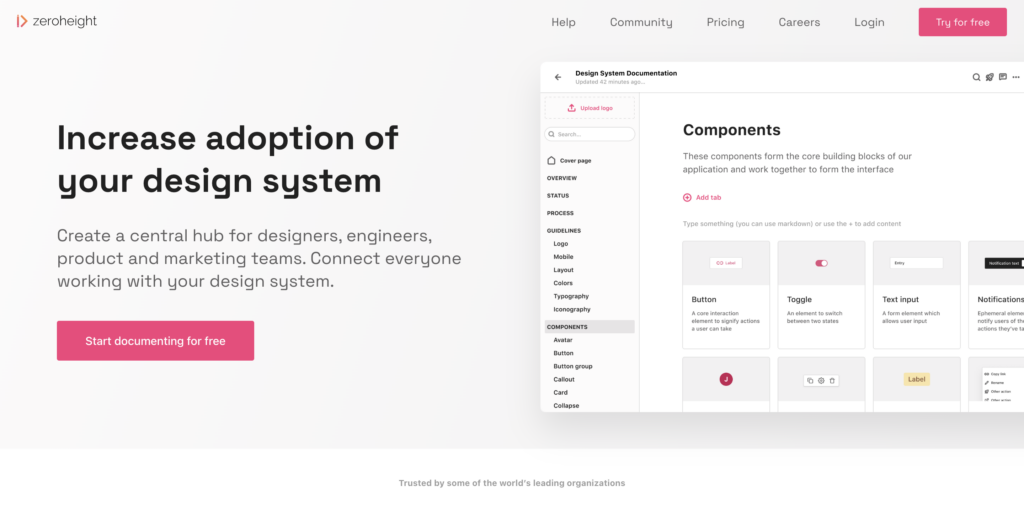 zeroheight is one of the best design system management tools