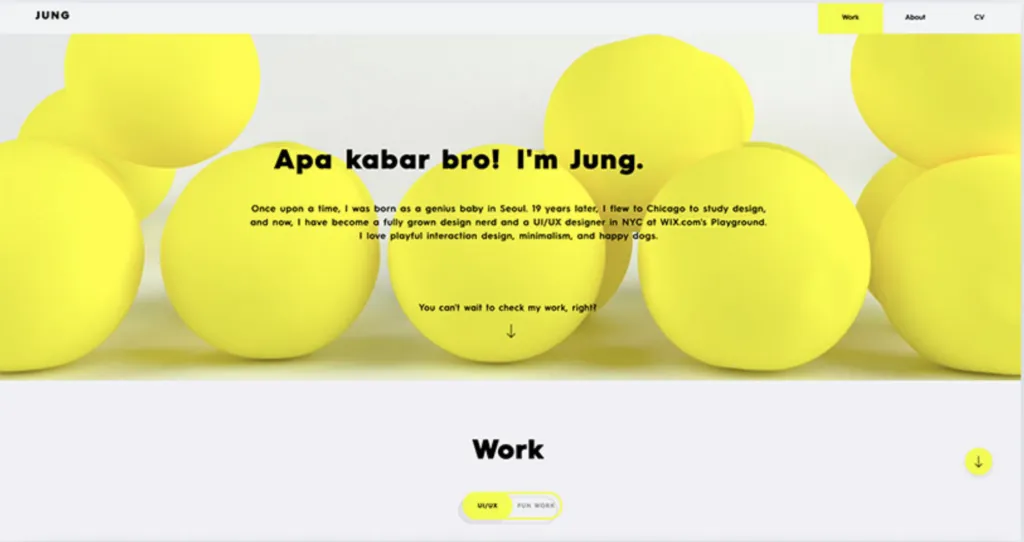 Jung Hoe created one of the best design portfolios, sadly it isn't available anymore