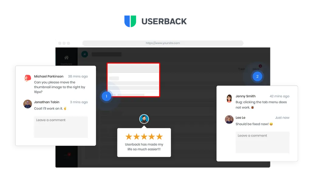 here is userback which is the best design feedback tool