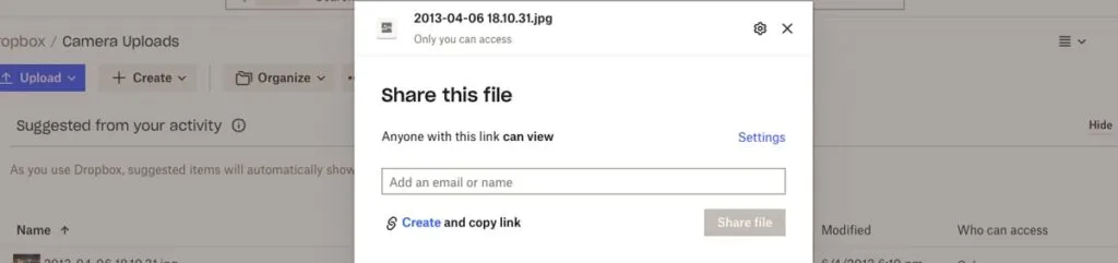 dropbox example min