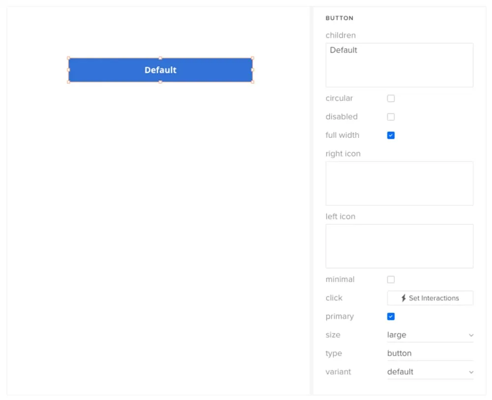 uxpin properties panel react props min