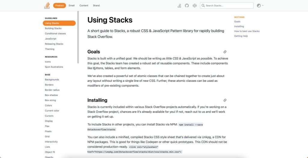 stack overflow design system min