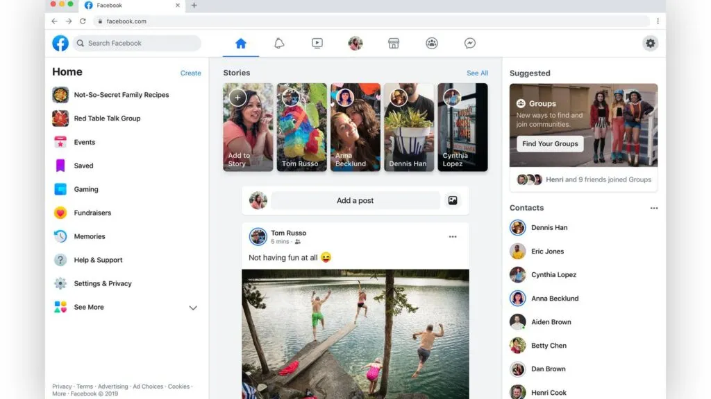 fb react web app min