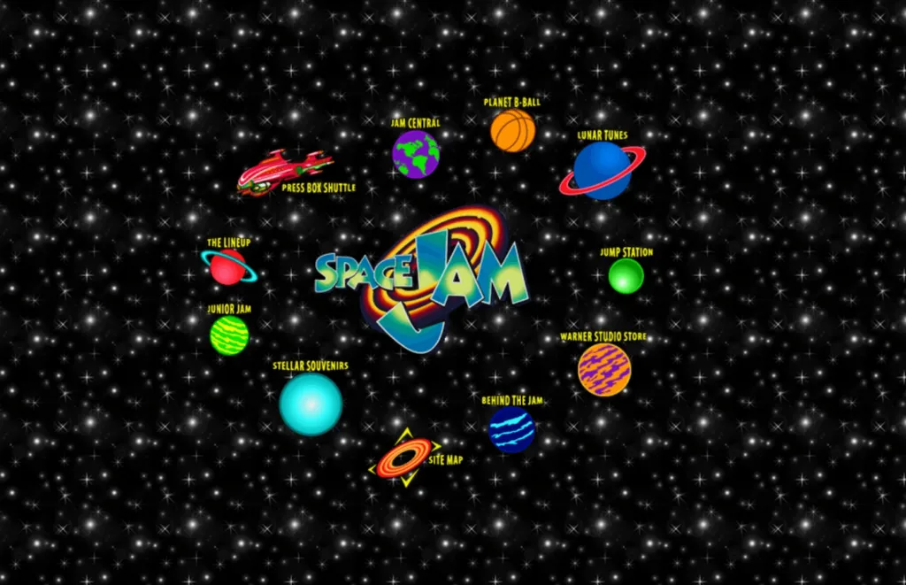 space jam nineties web design