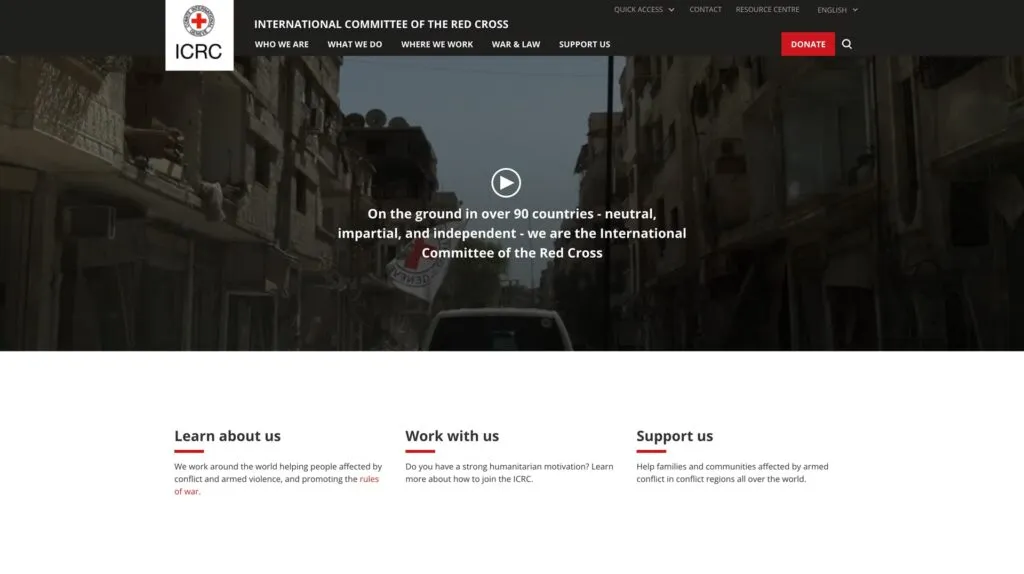 redcross web design