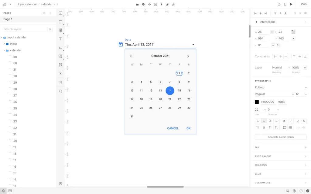 Color Calendar - Codesandbox