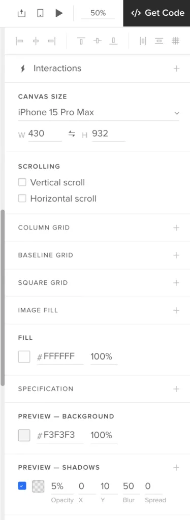 uxpin tutorial properties panel