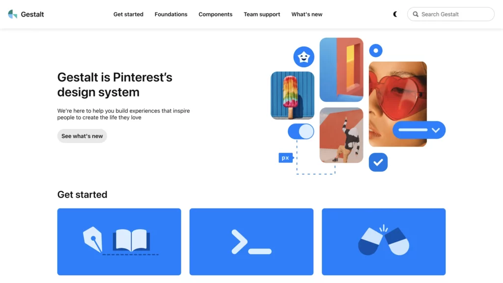 pinterest design system called gestalt